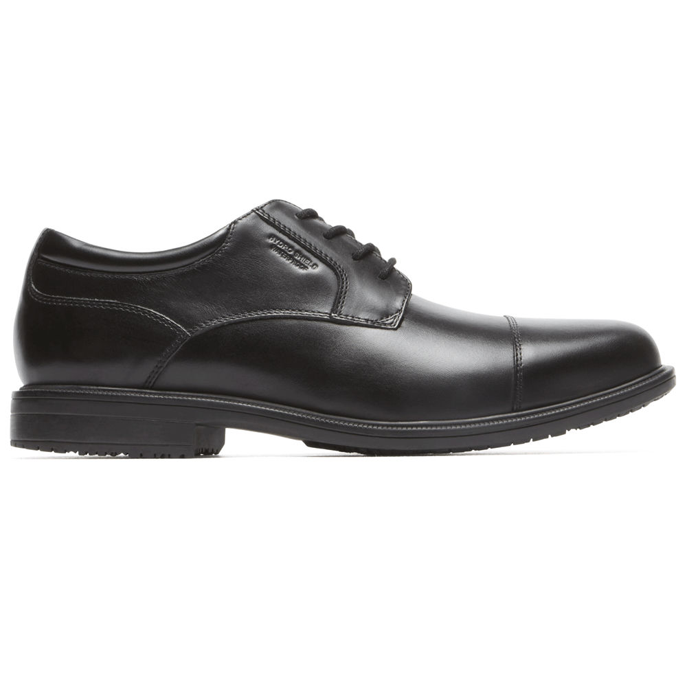 Rockport Mens Dress Shoes Black - Essential Details II Cap Toe - UK 185-ZFRNUW